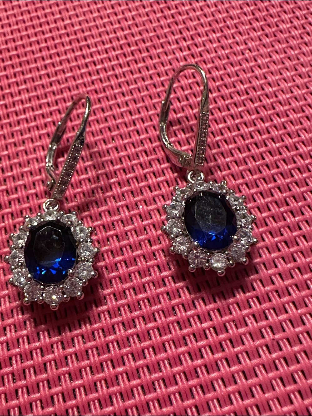 Blue Halo Drop Earrings - Women Jewelry